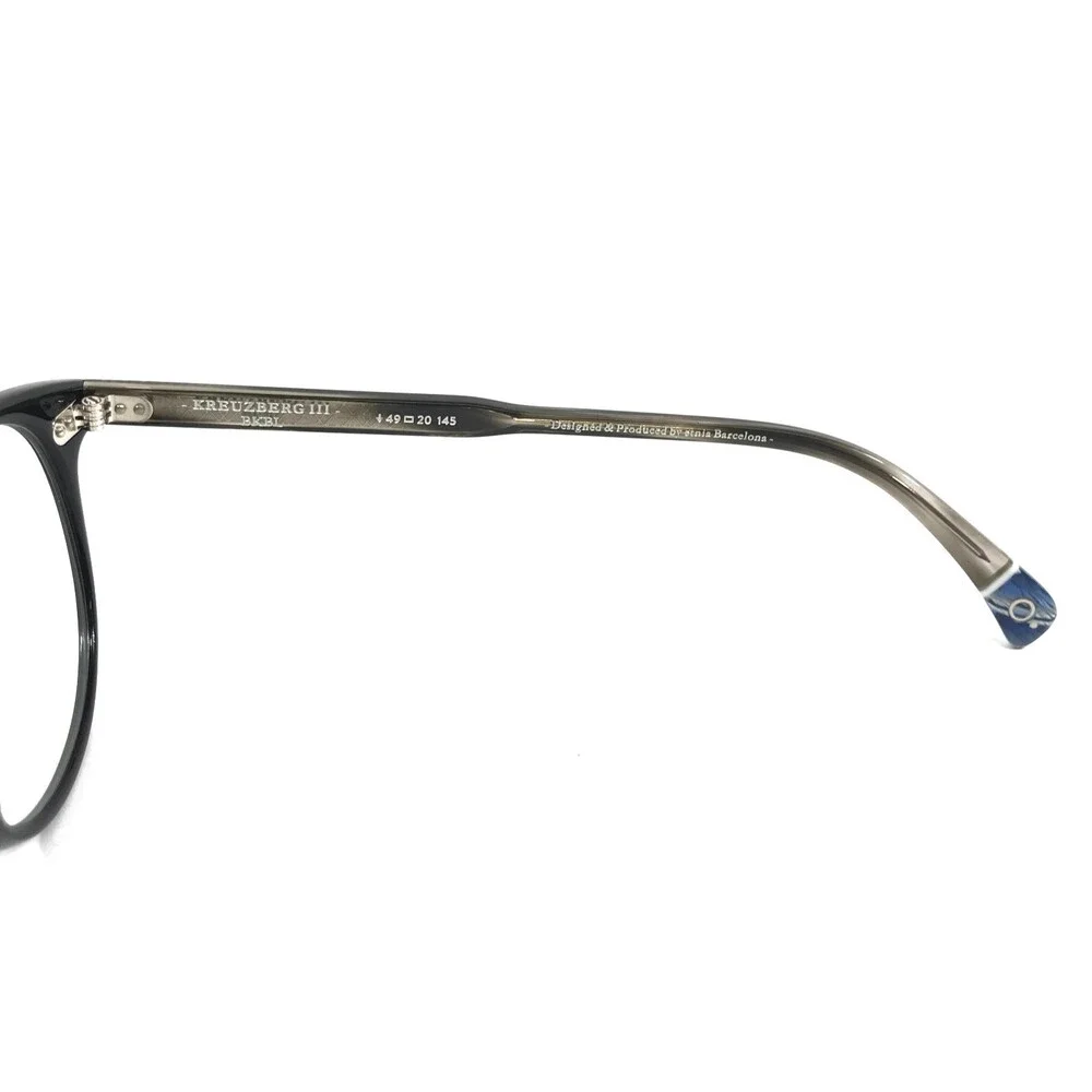 Etnia Barcelona Eyeglasses Frames KREUZBERG III BKBL Black Blue Round 49-20-145